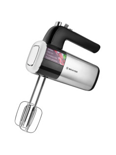Миксер BRAYER BR1302, 800 Вт, 5 скоростей, 2 венчика, 2 крюка для теста, черный/серебро
