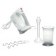 Миксер BOSCH MFQ 3540, 450 Вт, 5 скоростей, 2 венчика, 2 крюка для теста, стакан, белый, MFQ3540