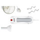 Миксер BOSCH MFQ 3540, 450 Вт, 5 скоростей, 2 венчика, 2 крюка для теста, стакан, белый, MFQ3540