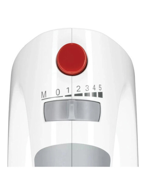 Миксер BOSCH MFQ 3540, 450 Вт, 5 скоростей, 2 венчика, 2 крюка для теста, стакан, белый, MFQ3540