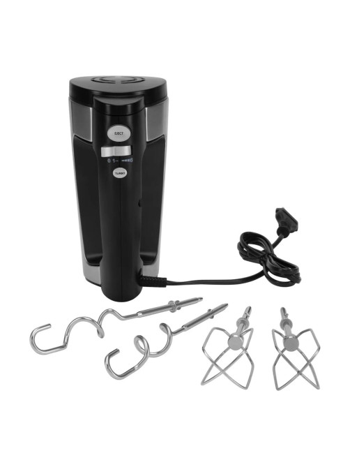 Миксер POLARIS PHM 5009A, 500 Вт, 6 скоростей, 2 венчика, 2 крюка для теста, черный, 25323