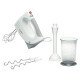 Миксер BOSCH MFQ 3540, 450 Вт, 5 скоростей, 2 венчика, 2 крюка для теста, стакан, белый, MFQ3540