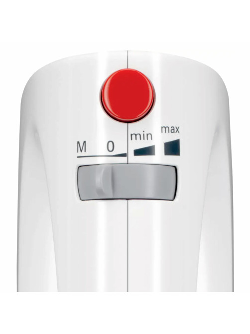 Миксер BOSCH MFQ3010, 300 Вт, 2 скорости, 2 венчика, 2 крюка для теста, белый