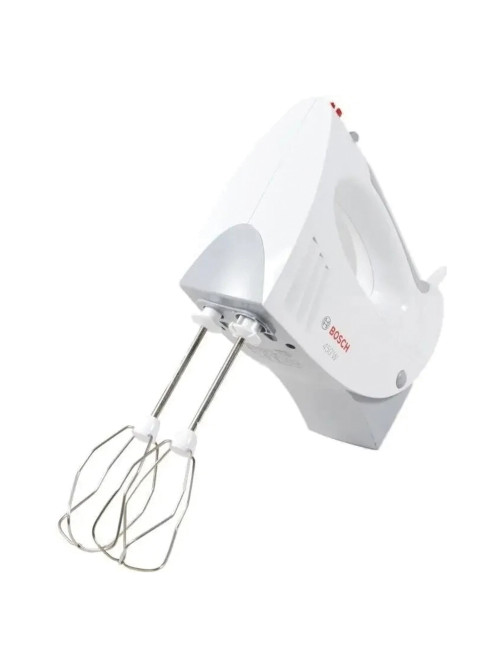 Миксер BOSCH MFQ 3540, 450 Вт, 5 скоростей, 2 венчика, 2 крюка для теста, стакан, белый, MFQ3540