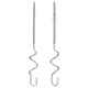 Миксер MOULINEX HM310E10, 300Вт, 5 скоростей, 2 венчика, 2 крюка для теста, серый, 8010001084