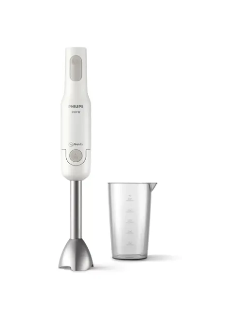 Блендер погружной PHILIPS HR2534/00, 650 Вт, 1 скорость, 1 насадка, стакан, белый
