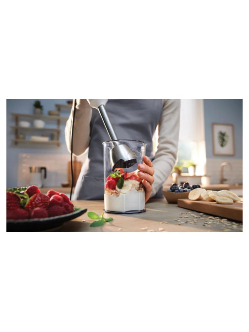 Блендер погружной BOSCH MSM4W210, 600 Вт, 1 скорость, 1 насадка, стакан, белый