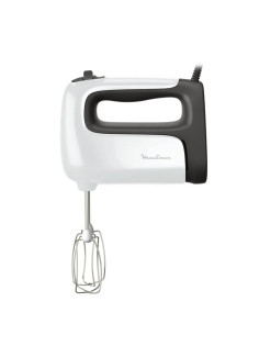 Миксер MOULINEX HM460110, 500 Вт, 5 скоростей, 2 венчика, 2 крюка для теста, белый, 7211004400