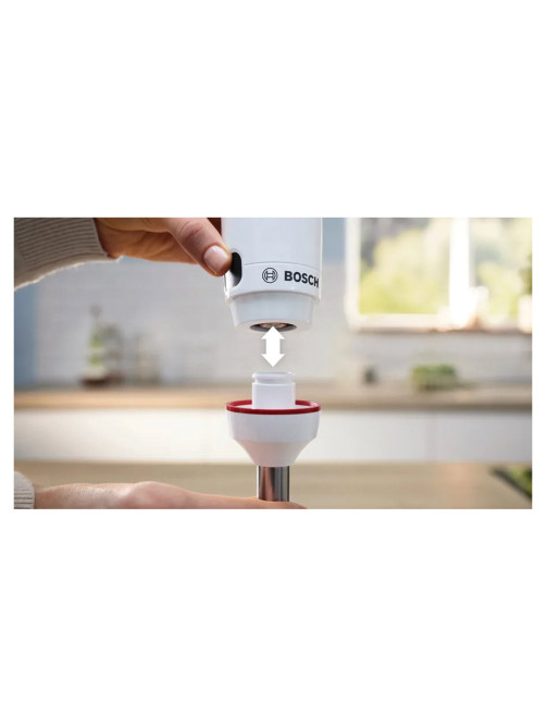 Блендер погружной BOSCH MSM4W210, 600 Вт, 1 скорость, 1 насадка, стакан, белый