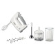 Миксер BOSCH MFQ 36480, 450 Вт, 5 скоростей, 6 насадок, стакан, белый, MFQ36480