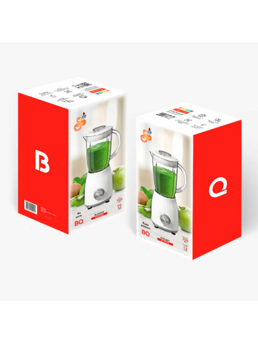 Блендер стационарный BQ (БИ-КЬЮ) SB1009, 750 Вт, 2 скорости, чаша 1,2 л, пластик, белый, 86192481