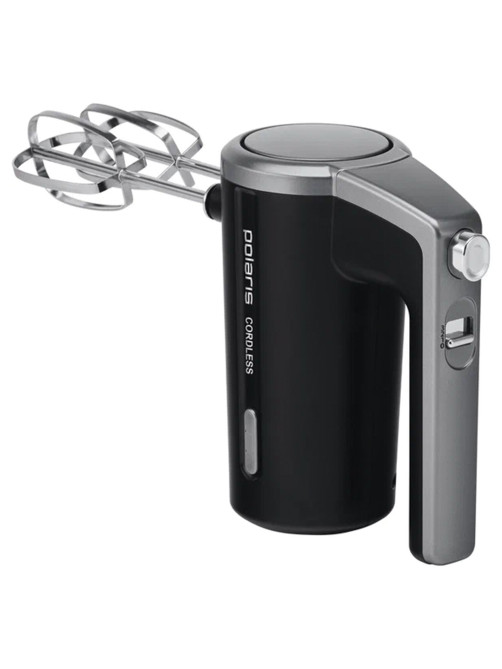 Миксер беспроводной POLARIS PHM 2024 CordLess, 200 Вт, 3 скорости, взбивание и перемешивание, черный, 55658