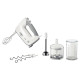 Миксер BOSCH MFQ 36480, 450 Вт, 5 скоростей, 6 насадок, стакан, белый, MFQ36480