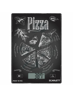 Весы кухонные SCARLETT SC-KS57P66, электронный дисплей, max вес 10 кг, тарокомпенсация, стекло
