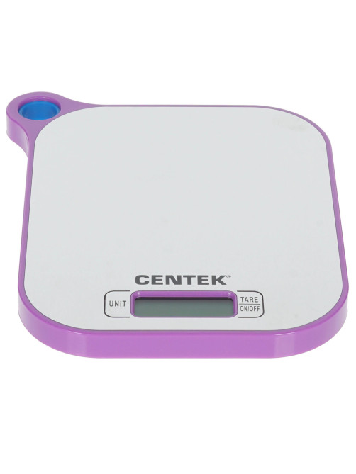 Весы кухонные CENTEK CT-2461, электронный дисплей, max вес 5 кг, тарокомпенсация, пластик/сталь
