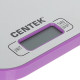 Весы кухонные CENTEK CT-2461, электронный дисплей, max вес 5 кг, тарокомпенсация, пластик/сталь