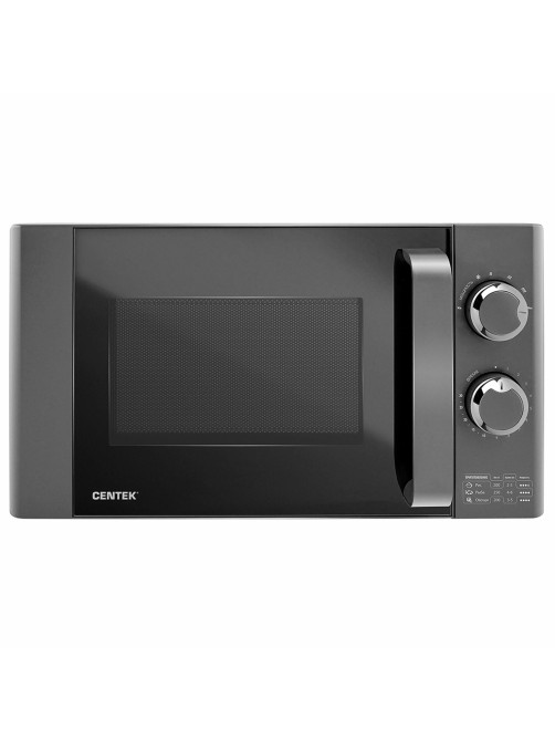 Микроволновая печь без поворотного стола CENTEK CT-1573, объем 20 л, мощность 700 Вт, механическое управление, черная