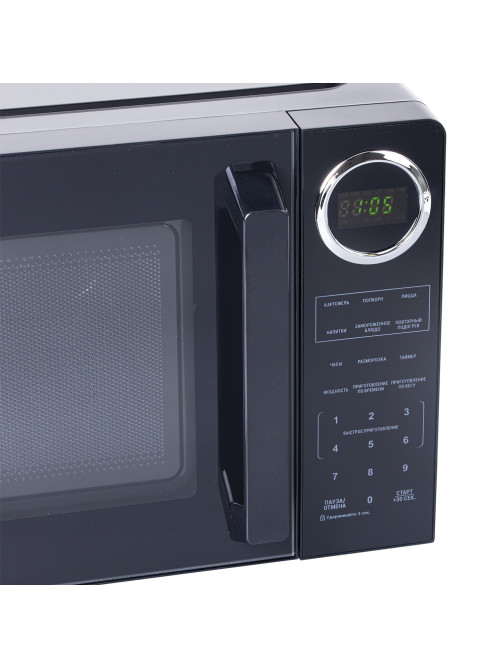 Микроволновая печь BRASSON (БРАССОН) MW2390D-6BL, 23 л, 900 Вт, сенсорное управление, дисплей, таймер, 6 АВТОПРОГРАММ, черная, 454980