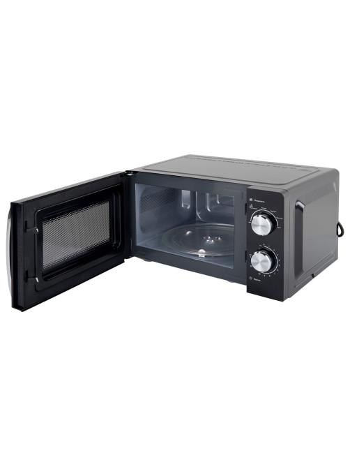 Микроволновая печь SONNEN MW2070BLCR-6MB, 20 л, 700 Вт, таймер, механическое управление, ручка, черная/хром, 454982