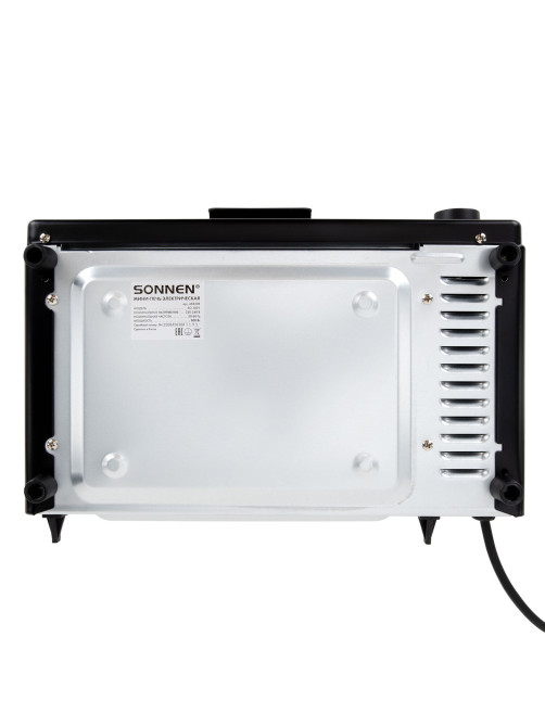 Мини-печь электрическая SONNEN EO-1001, 800 Вт, 10 л, таймер, нагрев до 230 °C, черная, 458308