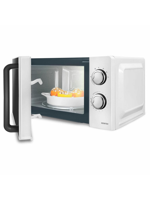 Микроволновая печь CENTEK CT-1575, объем 20 л, мощность 700 Вт, механическое управление, белая, CT-1575 White