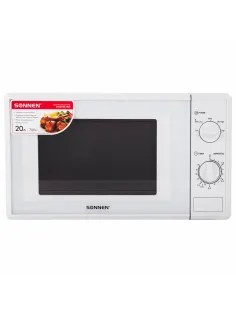 Микроволновая печь SONNEN MW2070B-5MW, 20 л, 700 Вт, таймер, механическое управление, белая, 454654