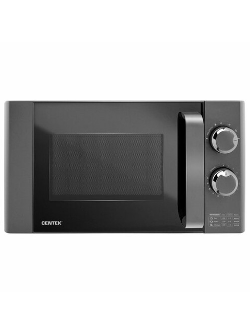 Микроволновая печь без поворотного стола CENTEK CT-1573, объем 20 л, мощность 700 Вт, механическое управление, черная