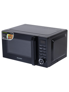 Микроволновая печь BRASSON (БРАССОН) MW2070D-8BL, 20 л, 700 Вт, таймер, 8 АВТО ПРОГРАММ, дисплей, защита от детей, черная, 454979