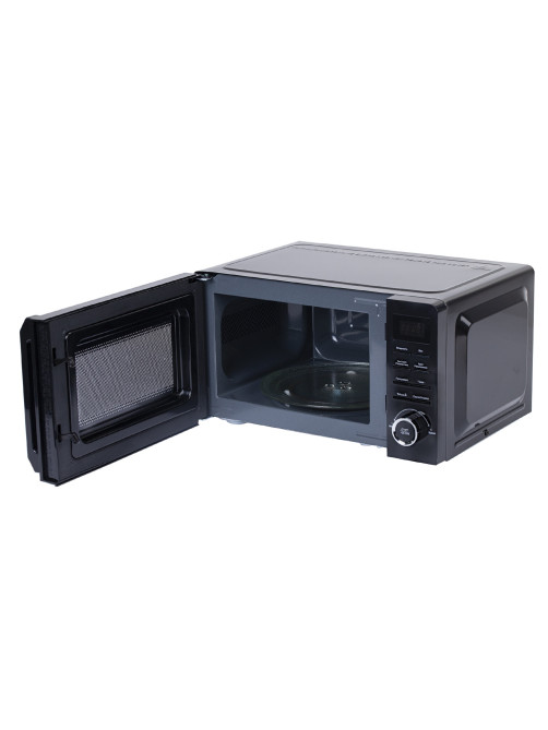 Микроволновая печь BRASSON (БРАССОН) MW2070D-8BL, 20 л, 700 Вт, таймер, 8 АВТО ПРОГРАММ, дисплей, защита от детей, черная, 454979