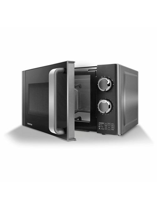 Микроволновая печь без поворотного стола CENTEK CT-1573, объем 20 л, мощность 700 Вт, механическое управление, черная