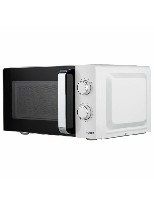 Микроволновая печь CENTEK CT-1575, объем 20 л, мощность 700 Вт, механическое управление, белая, CT-1575 White