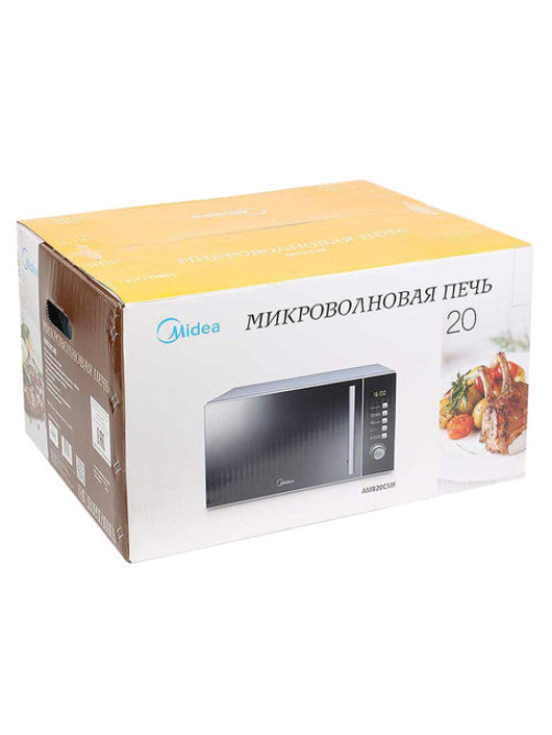 Микроволновая печь MIDEA AM820CMF, объем 20 л, мощность 800 Вт, механическое управление