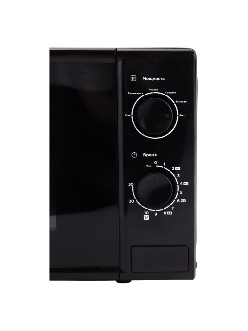 Микроволновая печь SONNEN MW2070BL-6M, 20 л, 700 Вт, таймер, механическое управление, кнопка, черная, 454984