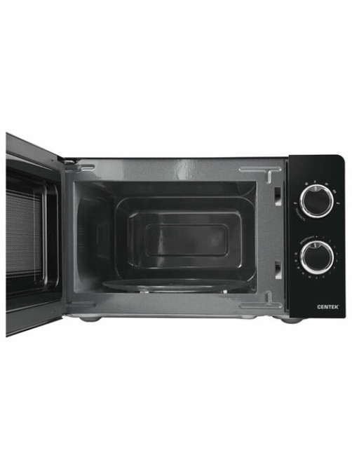 Микроволновая печь CENTEK CT-1575, объем 20 л, мощность 700 Вт, механическое управление, черная