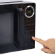 Микроволновая печь BRASSON (БРАССОН) MW2390D-6BL, 23 л, 900 Вт, сенсорное управление, дисплей, таймер, 6 АВТОПРОГРАММ, черная, 454980