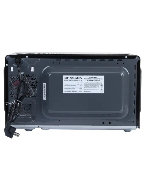 Микроволновая печь BRASSON (БРАССОН) MW2390D-6BL, 23 л, 900 Вт, сенсорное управление, дисплей, таймер, 6 АВТОПРОГРАММ, черная, 454980