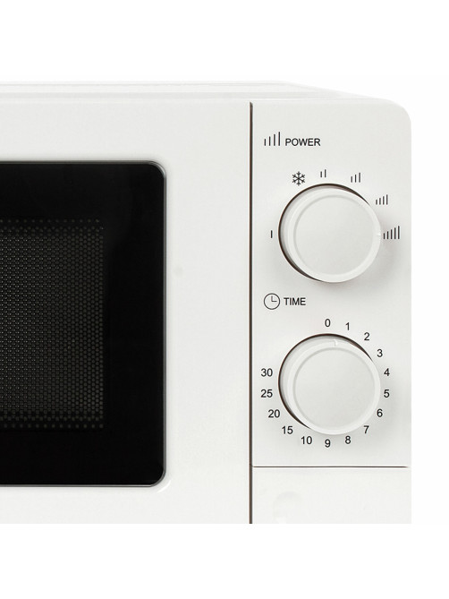 Микроволновая печь SONNEN MW2070B-6MW, 20 л, 700 Вт, таймер, механическое управление, белая, 454651