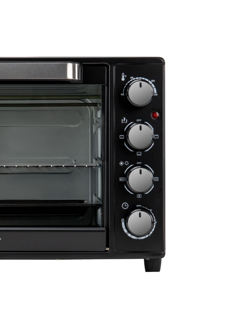 Мини-печь электрическая SONNEN EO-HL38K, 2000 Вт, 38 л, 3 режима нагрева, режим конвекции, таймер, механическое управление, черная, 458306