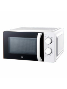 Микроволновая печь BQ (БИ-КЬЮ) MWO 20006SM/W, объем 20 л, мощность 700 Вт, механическое управление, белая, 86190542