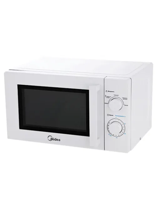 Микроволновая печь MIDEA MM720CY6-W объем 20 л, мощность 700 Вт, механическое управление, белая