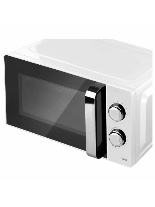 Микроволновая печь CENTEK CT-1575, объем 20 л, мощность 700 Вт, механическое управление, белая, CT-1575 White