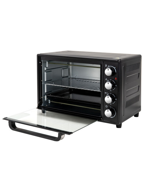 Мини-печь электрическая SONNEN EO-HL38K, 2000 Вт, 38 л, 3 режима нагрева, режим конвекции, таймер, механическое управление, черная, 458306