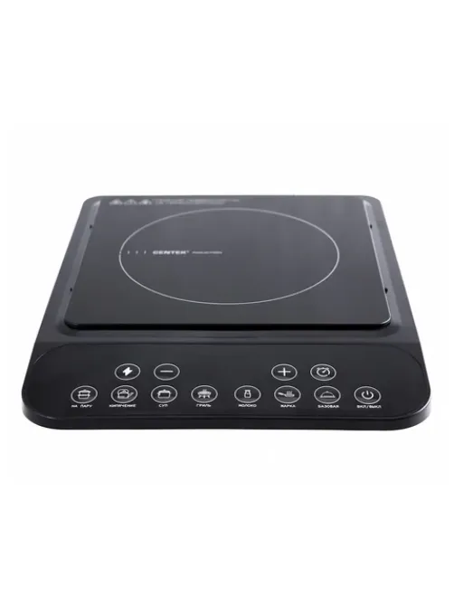 Настольная индукционная плита CENTEK CT-1517, 2000 Вт, 7 программ, электронное управление, черная, CT-1517 Black