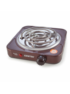 Настольная электрическая плита CENTEK CT-1508, 1000 Вт, 1 конфорка, 5 режимов нагрева, коричневая, CT-1508 Siberia