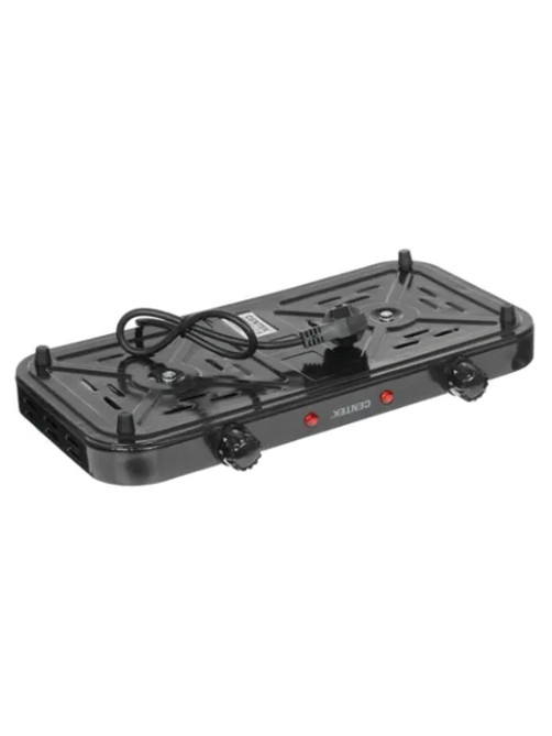 Настольная электрическая плита CENTEK CT-1507, 2000Вт, 2 конфорки, 5 режимов нагрева, черная, CT-1507 Black