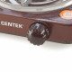 Настольная электрическая плита CENTEK CT-1508, 1000 Вт, 1 конфорка, 5 режимов нагрева, коричневая, CT-1508 Siberia