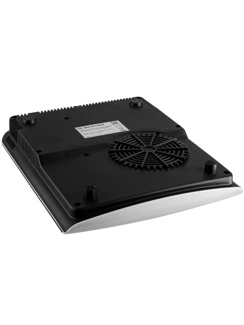 Настольная индукционная плита BRAYER BR2801, 2000 Вт, 5 программ, сенсорное управление, черная