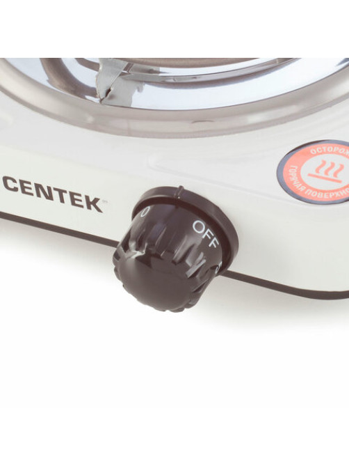 Настольная электрическая плита CENTEK CT-1508, 1000 Вт, 1 конфорка, 5 режимов нагрева, белая