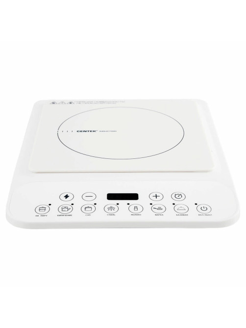 Настольная индукционная плита CENTEK CT-1517, 2000 Вт, 7 программ, электронное управление, белая, CT-1517 White