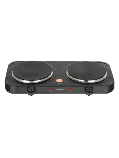 Настольная электрическая плита CENTEK CT-1507, 2000Вт, 2 конфорки, 5 режимов нагрева, черная, CT-1507 Black